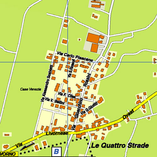 Quattro Strade stradario